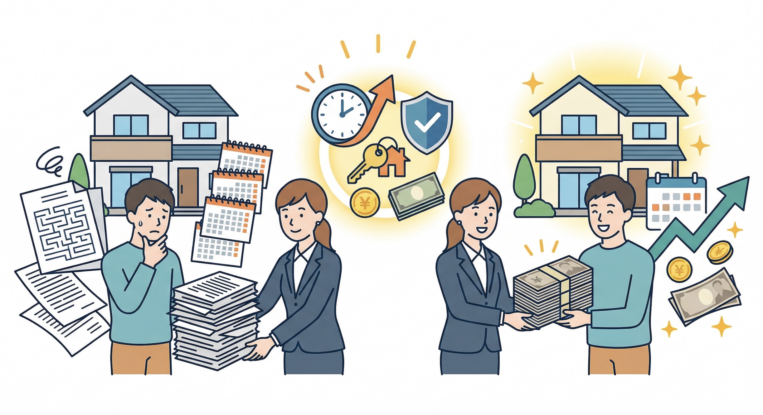 スピーディーな不動産買取のイメージ